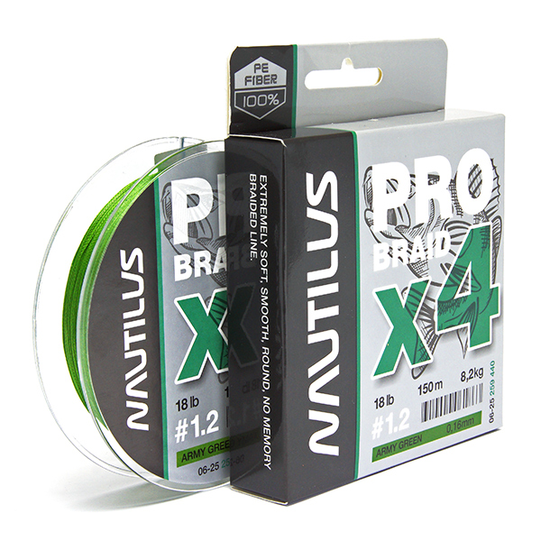 Nautilus X4 braided fishing line